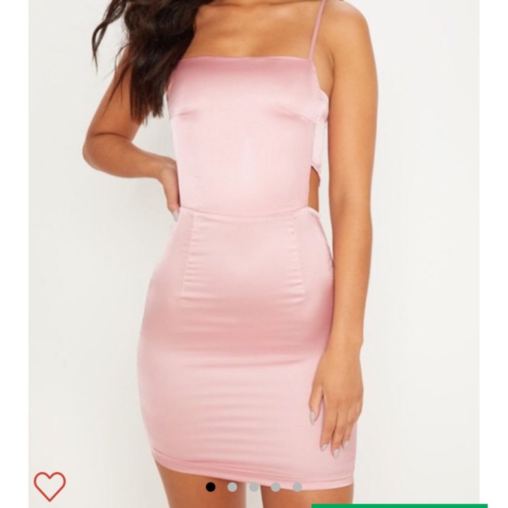 Pink satin dress